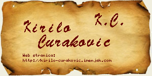 Kirilo Curaković vizit kartica